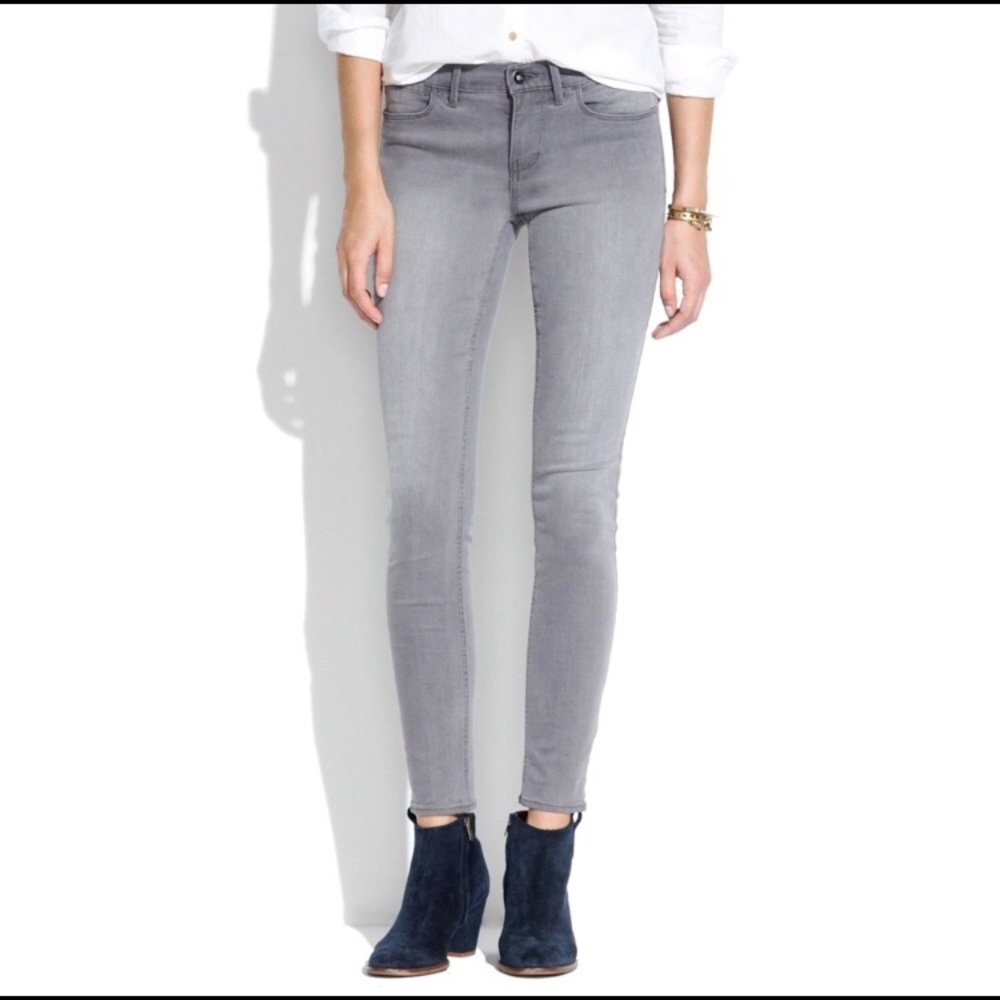 Madewell Skinny Skinny Ankle Grey Jeans 25